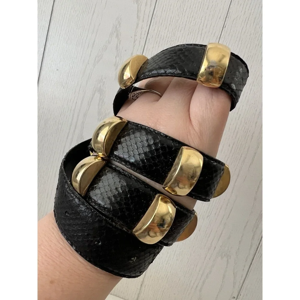 Vintage 1980's Snake Skin MZA of New York 1